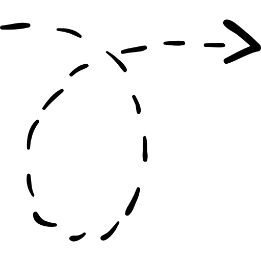 Flèche pointillée